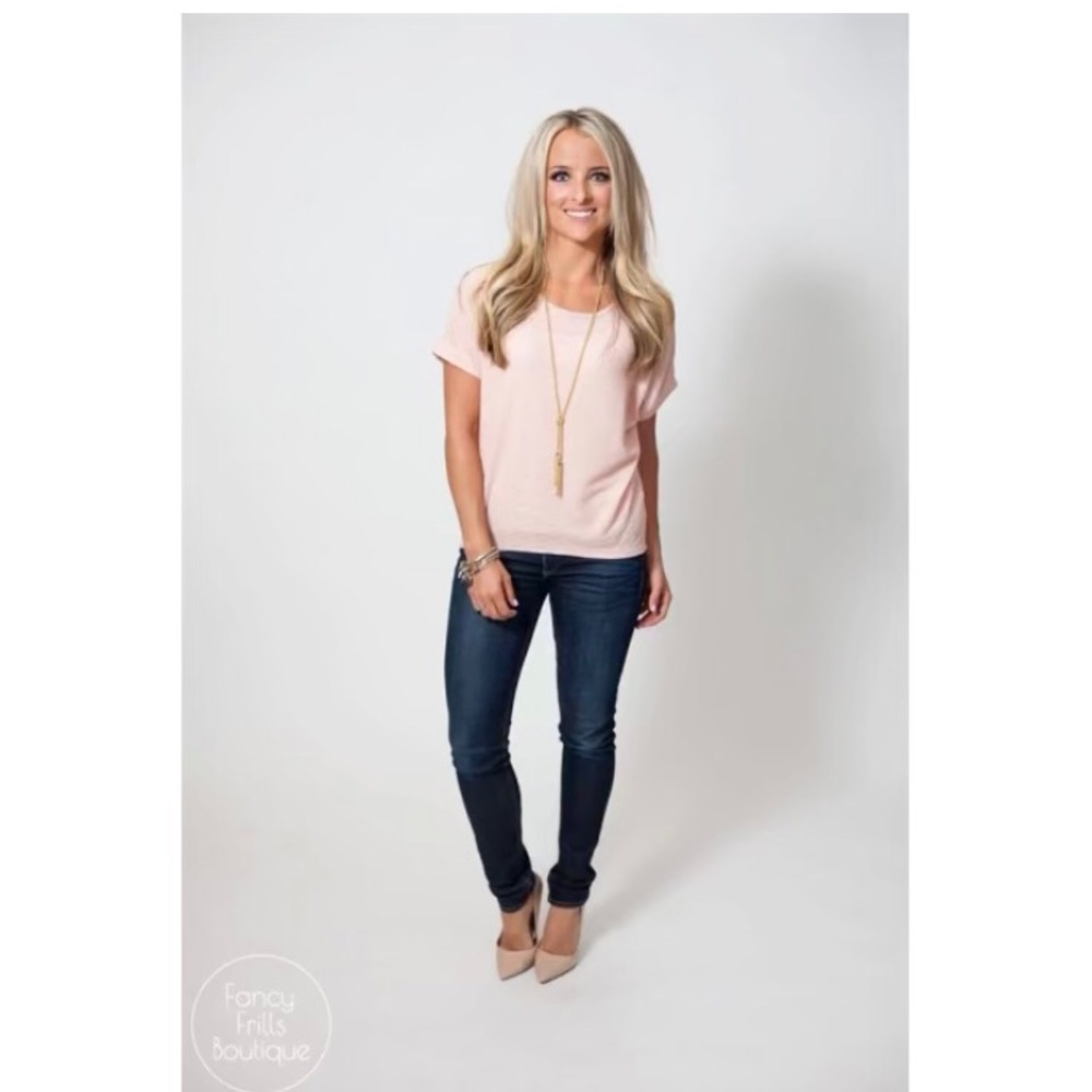 NWOT pale crochet top